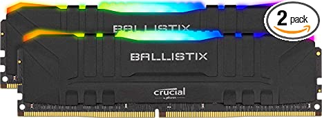 Crucial Ballistix RGB 3200 MHz DDR4 DRAM Desktop Gaming Memory Kit 16GB (8GBx2)