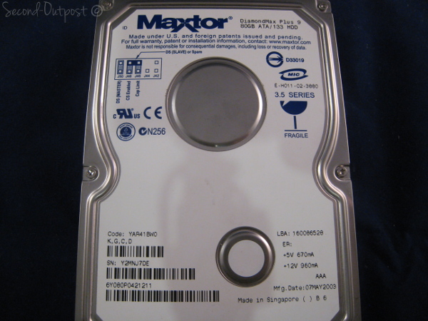 Maxtor DiamondMax Plus 9 Disque dur interne ATA/133 ID7529 80 Go