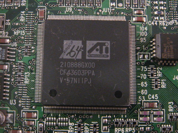 ATI 1022555541 PCI MACH64 109-25500-40 2 Video Card 