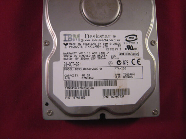IBM Deskstar IC35L040AVVN07 0